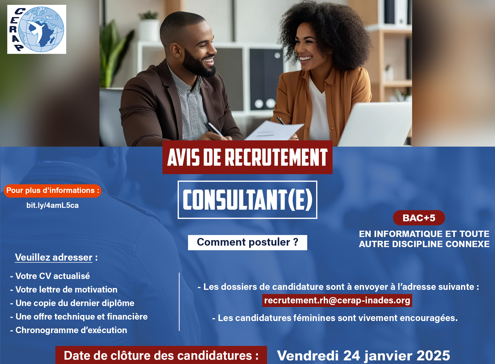 AVIS DE RECRUTEMENT D'UN(E) CONSULTANT(E)