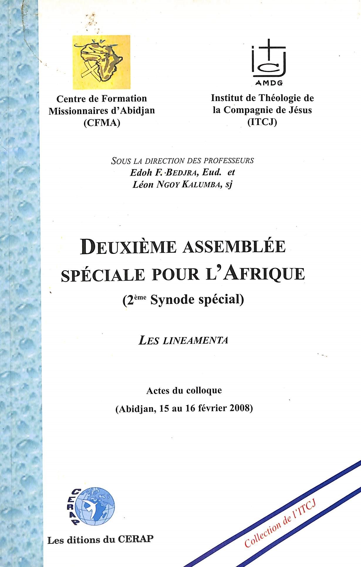 DEUXIÈME ASSEMBLÉE SPÉCIALE POUR L'AFRIQUE