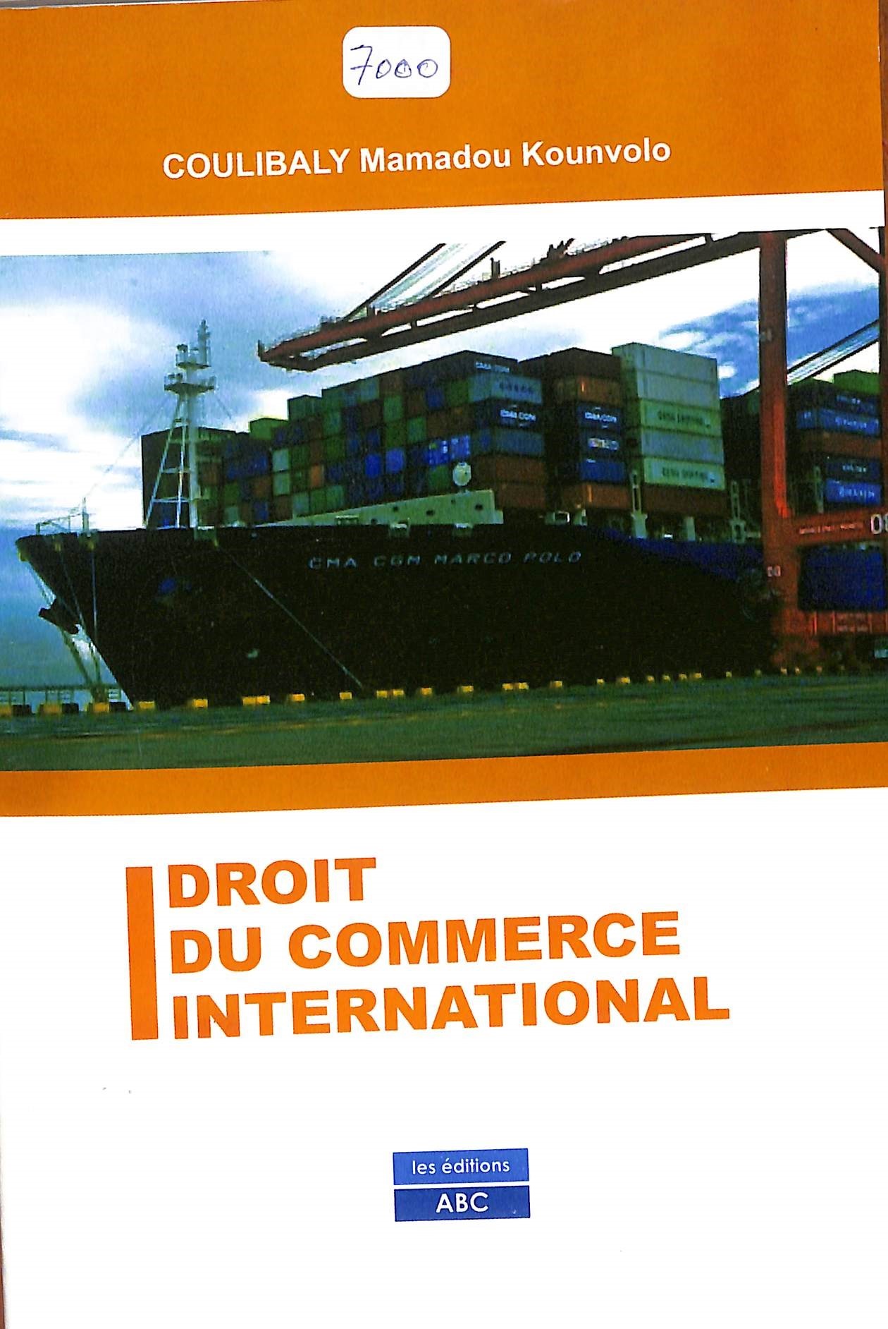 Couverture de  DROIT DU COMMERCE INTERNATIONAL
