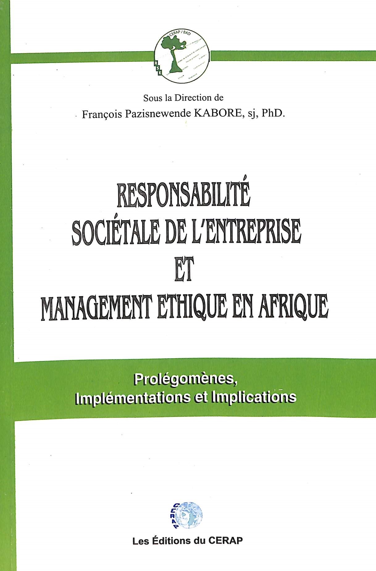 RESPONSABILITE SOCIETALE DE L'ENTREPRISE ET MANAGE...