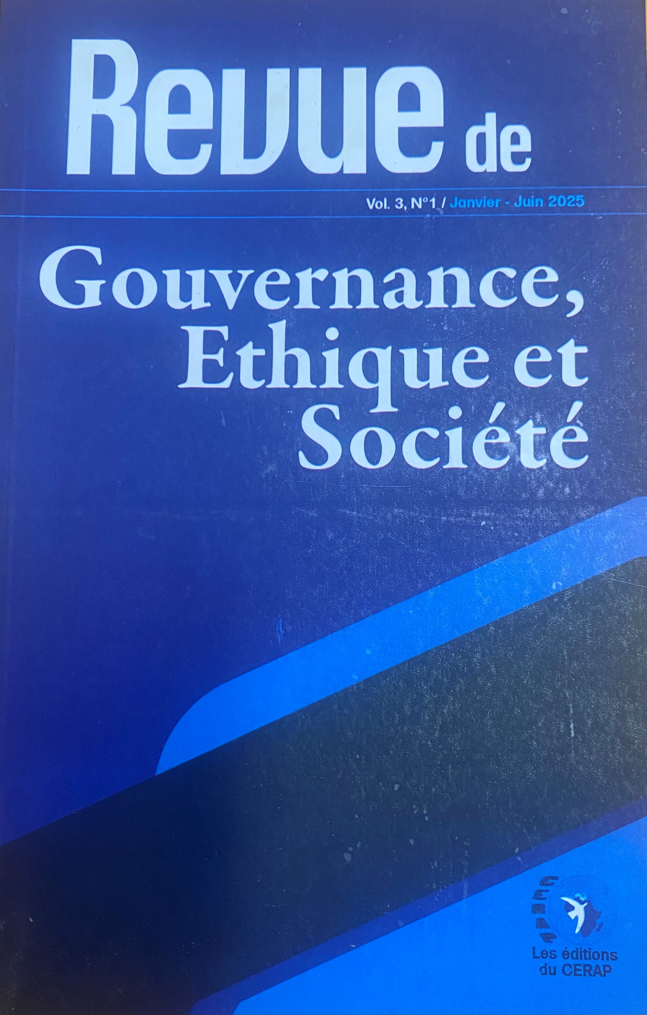 Revue de Gouvernance Ethique et Société (Vol. 3,...